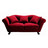 Red 3-seat sofa  Baroque