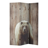 Biombo de madera Oso Pardo