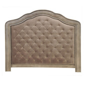 Tête de lit capitonnée 140 velours taupe