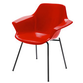 Poltrona vintage rossa Vampire