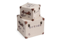 2er-Set Patchwork-Koffer Reise