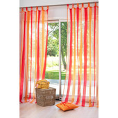 Vorhang Streifen Himbeere <br /> - Set aus 2