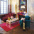 Velvet armchair in blue Baudelaire