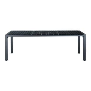 Table de jardin grise rectangulaire L 180cm