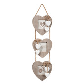 Emilie natural triple photo frame