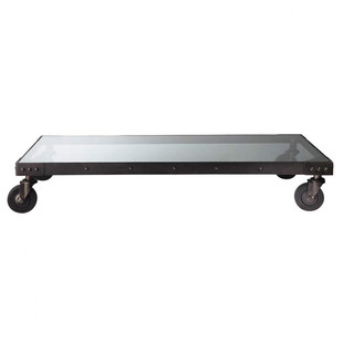Table basse à roulette indus<br />Factory