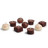 Set of chocolate brown Heart candles<br />