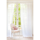 Cortina bordada Eloise  <br /> - Lote de 2