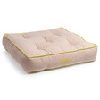 Pouf beige biais vert