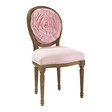 Stoel in roze linnen Louis