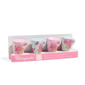 Magnet-Set 4 Tassen mit Blumen