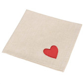 Tovagliolo Amore rosso  <br /> - Lotto di 6