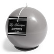 Bougie Boule grise <br /> - Lot de 6