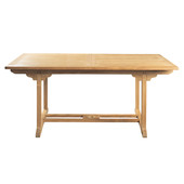 Table de jardin rectangulaire teck L 200 cm<br />Oléron