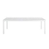 Table de jardin blanche rectangulaire L 230cm<br />Portofino