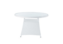 Table de jardin ronde blanche<br />Mykonos