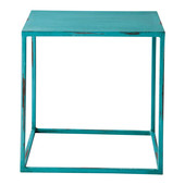 Table basse indus bleue Edison