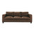 Canapé microsuède marron 3 places<br />Kennedy