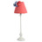 Lampe Pompons abat jour rouge à pois