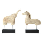 Set di 2 statuette Babinga