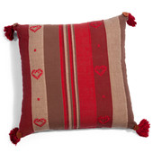 Funda de cojín Amarante pompón <br /> - Lote de 2