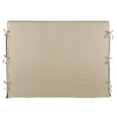 Fodera della testata letto color lino naturale<br />Dream