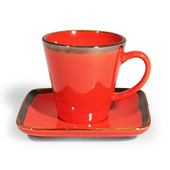 Tasse à café Allure rouge <br /> - Lot de 6
