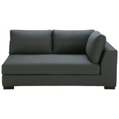 Sofa Armlehne nur rechts, nicht ausziehbar, Baumwolle schiefergrau