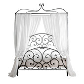 Himmelbett 140 cm Metall braun Sheherazad