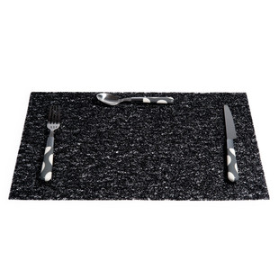 Set de table Vinyle noir <br /> - Lot de 6