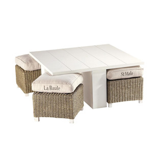 Salontafel en 4 krukjes  Newport