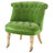 Velvet armchair in green Constantin