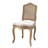 Stoel met riet  verouderde eik<br />Gustavia