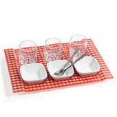 Plateau apéro Vichy rouge