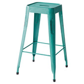 Tabouret de bar indus turquoise Jim