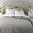 Bow duvet set in grey, 260x240cm