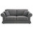 Sofá cama 3 plazas algodón gris rayas beige