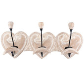 Appendiabiti cuore 3 ganci