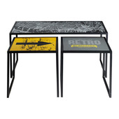 Ensemble de 3 tables basses indus  Target
