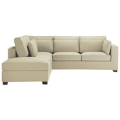Corner sofa in Putty cotton, seats 5 Milano