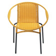 Fauteuil de jardin rond jaune Rio