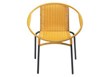 Fauteuil de jardin rond jaune Rio