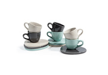 Coffret 6 tasses et soucoupes Etretat