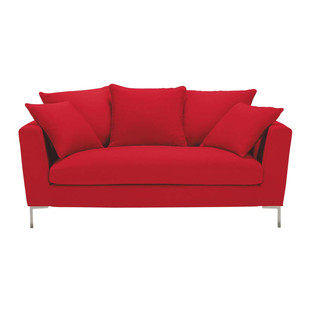 Sofa Dreisitzer, nicht ausziehbar, rot