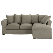 Corner sofa (right daybed) in Light Grey Monet fabric, seats 5,