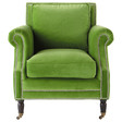 Fauteuil velours vert Baudelaire