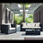 Fauteuil de jardin carré noir Miami