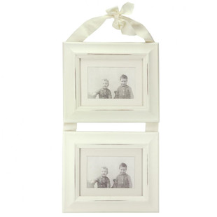 Double rectangular frame with ribbon<br />