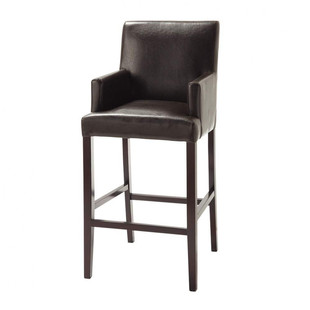 Tabouret fauteuil de bar marron <br />Lounge