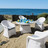 Table de jardin ronde blanche<br />Mykonos